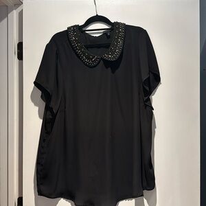 Torrid Abbey - Georgette Beaded Collar  with Button Down the Back. Size 4